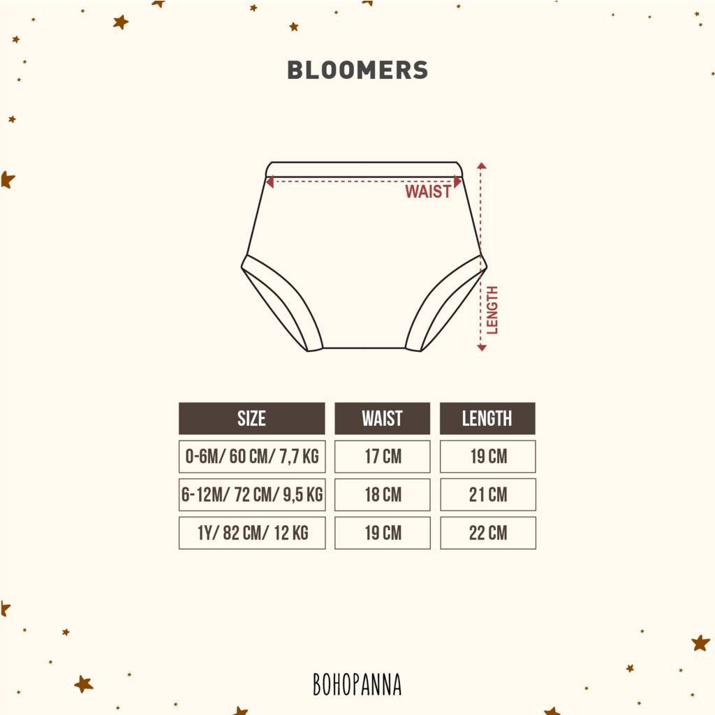 BOHOPANNA - BLOOMERS SET OF THREE - Celana dalam anak