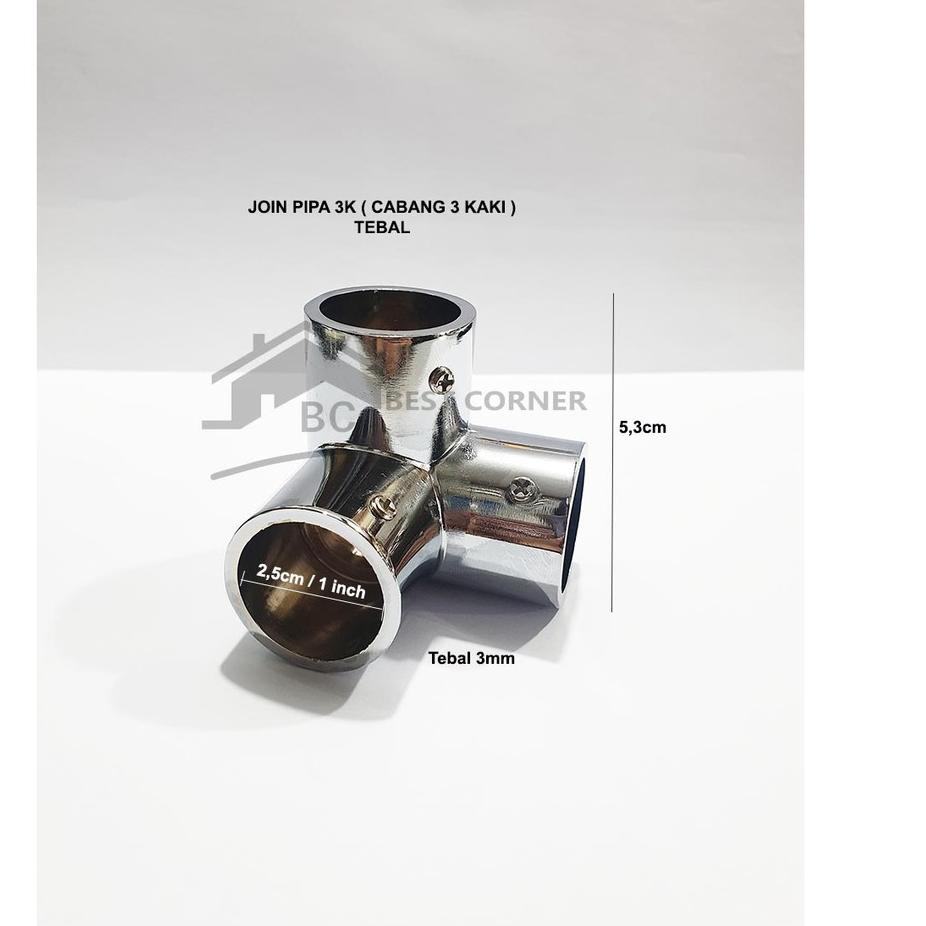 Depan Join Pipa / Sambungan Pipa 3 Cabang 1 Inch tebal