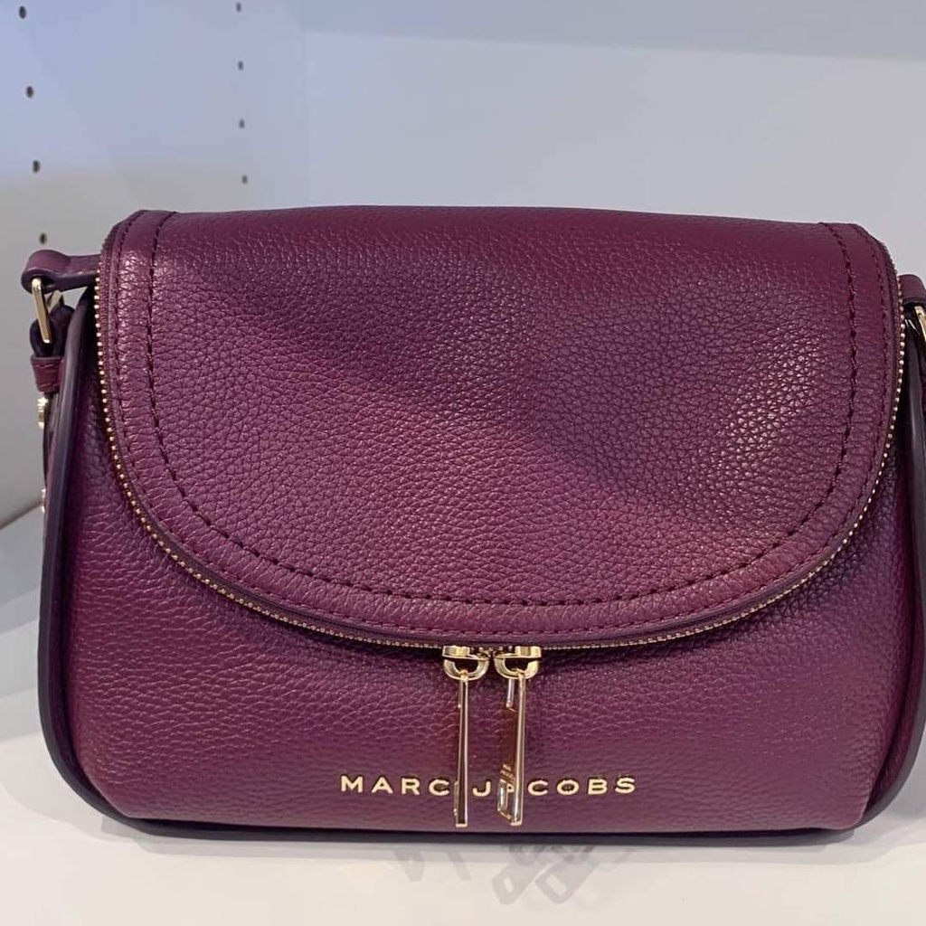 Tas Wanita Branded Marc Jacobs MJ Groove Medium Messenger Bag Purple Prune 100% Original