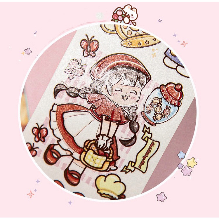 WASHITAPE MASKING TAPE PRINCESS ELSA FROZEN ALICE IN WONDERLAND SERIES SELOTIP KERTAS LUCU KAWAII CUTE TEMA PUTRI KARTUN CERITA DONGENG STICKER DIARY LUCU KAWAII SCRAPING BOOK SCRAPBOOK AESTHETIC JOURNAL JOURNALING BULLETIN JOURNAL @banyak