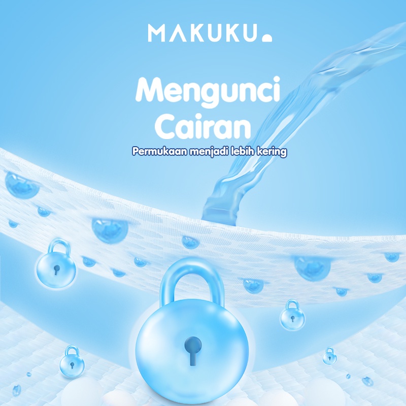 [BabyFriendly] MAKUKU SAP Diapers Slim Size NB28/S38/M32/L34/XL32/XXL28/ Popok bayi Tipis SAP anti gumpal cepat kering