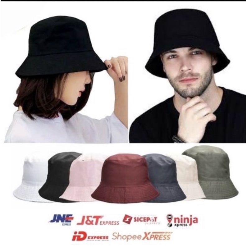 TOPI BUCKET Hat HIJAB wide hat pria wanita tali panjang Termurah