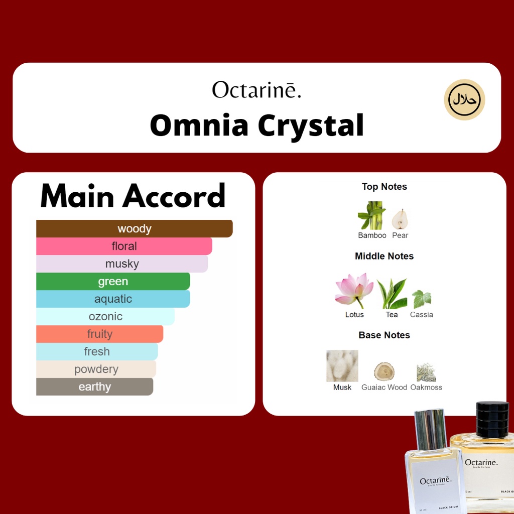 Octarine - Parfum Wanita Pria Tahan Lama Aroma Segar Lembut Inspired By Omnia Crystl | Parfume Farfum Perfume Minyak Wangi Cewek Cowok Murah Original