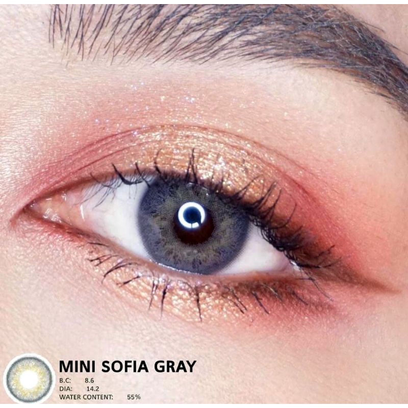 SOFTLENS MINI SOFIA GRAY KITTY KAWAII NORMAL MINUS Softlen Premium Made in Korea