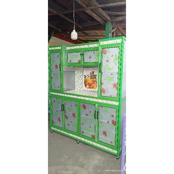 lemari piring cantik | rak piring | rak sayur | lemari kaca dapur