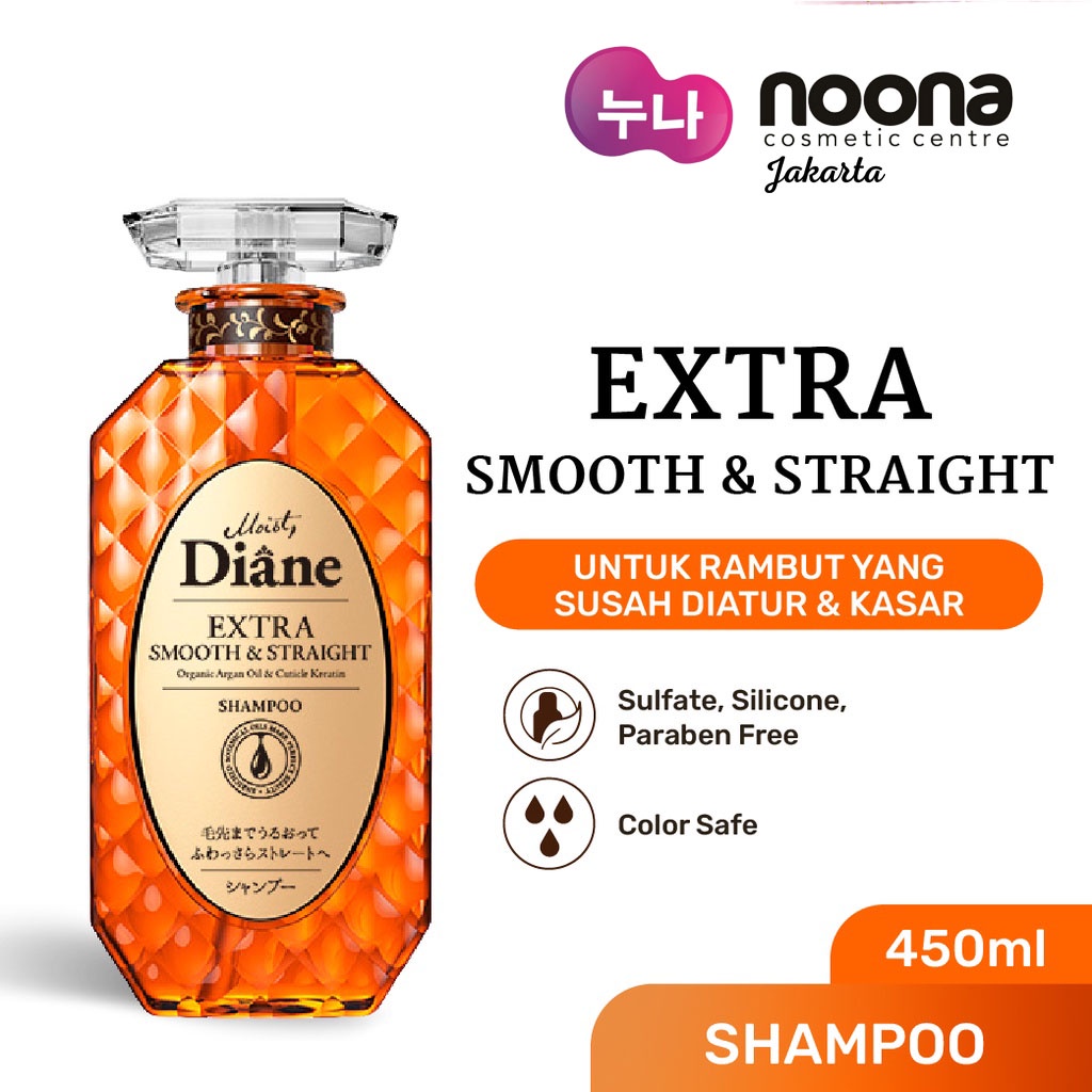 MOIST DIANE SMOOTH &amp; STRAIGHT SHAMPO 450ML -NJ