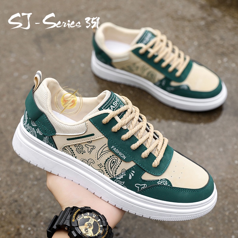 [OOS] Sepatu Sneakers Pria Motif Keren dan Unik Model Cakep Kualitas Import Premium -351