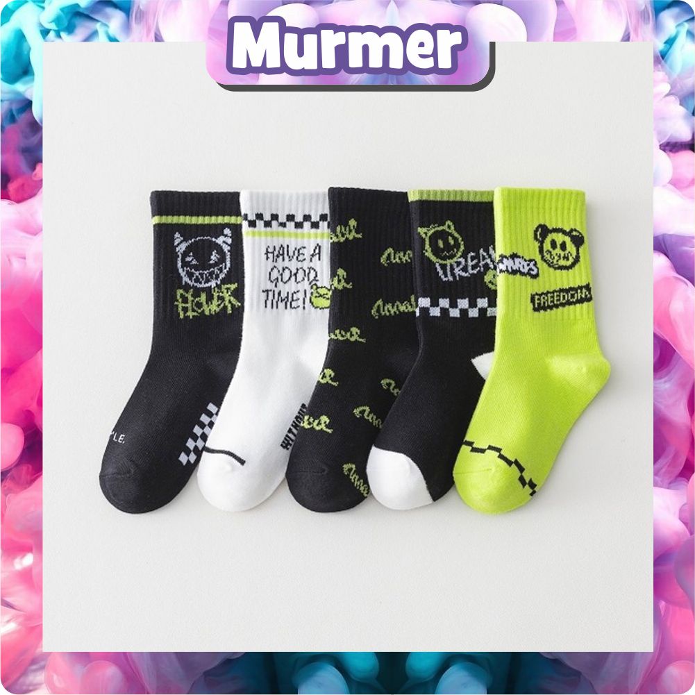 MurmerOfficial  Kaos Kaki Anak Motif Beruang Kaus Kaki Bayi Devil Bear Lucu KK063