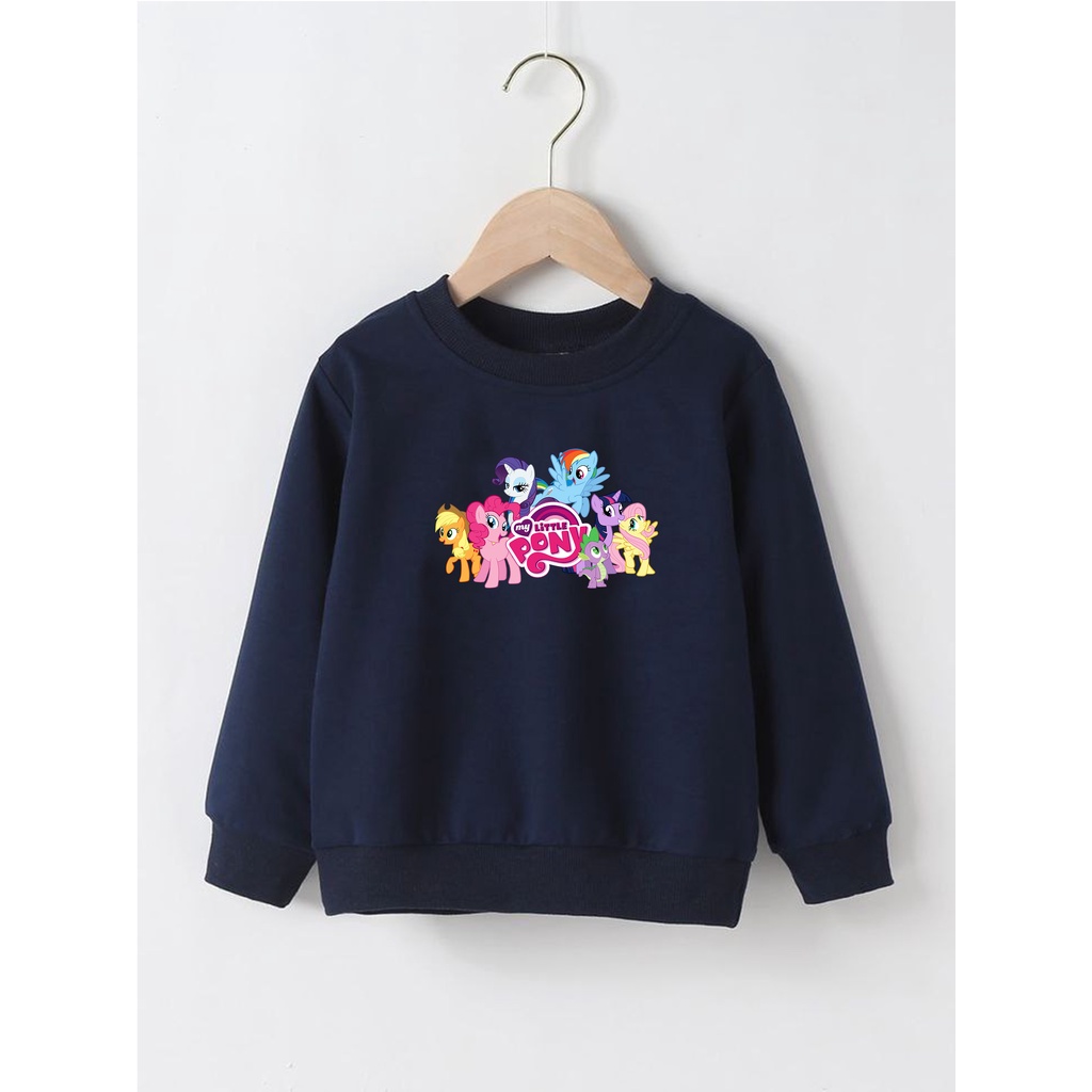 Sweater Perempuan Usia 2 - 12 Tahun CrewneckMY LITTLE PONY Switer Cewek Cowok