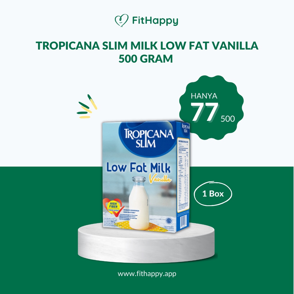 

Tropicana Slim Milk Low Fat Vanilla 500 gram - Bantu Turunkan Kolesterol