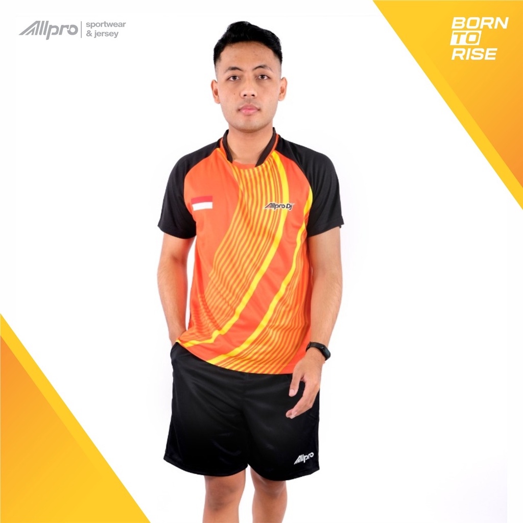 ALLPRO DJ 11 Orange Kaos Sport Jersey PINGPONG Kaos TENIS MEJA