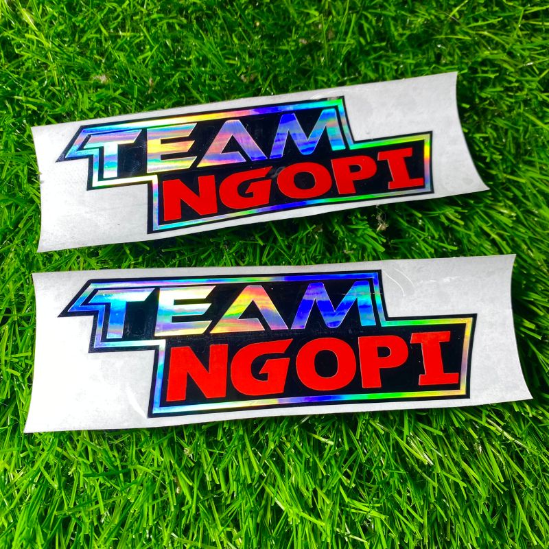 Sticker team ngopi cutting sticker tumpuk bukan print stiker motor 1pcs