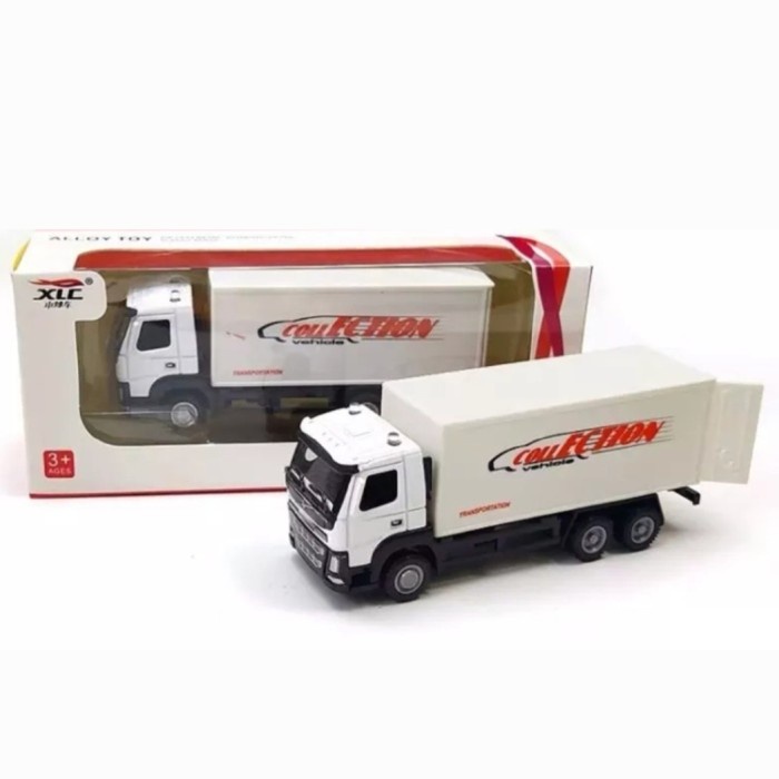 .........] Diecast Mobil Truk Box Miniatur Mobil Mobilan Truks Engkel Alloy