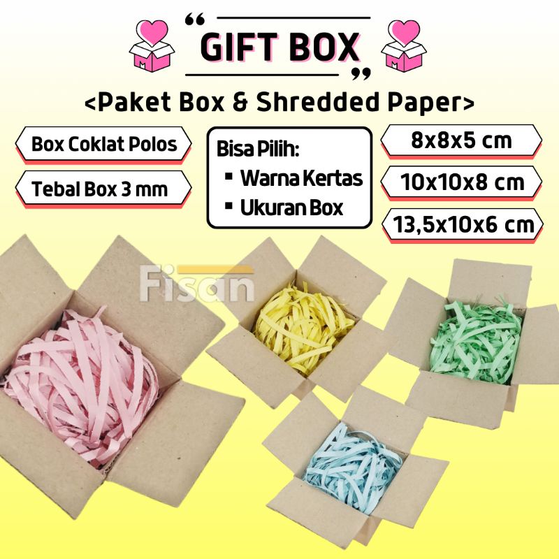 

Gift Box Shredded Paper Kertas Serut Cacah