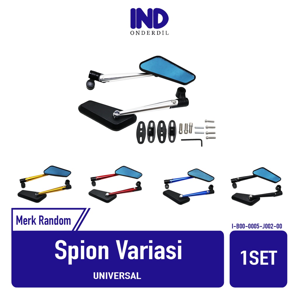 Spion-Sepion-Cermin-Kaca Kiri-Kanan Set Variasi J002 Circuit-Sirkuit Untuk Semua Jenis Motor-Universal Honda-Suzuki-Yamaha