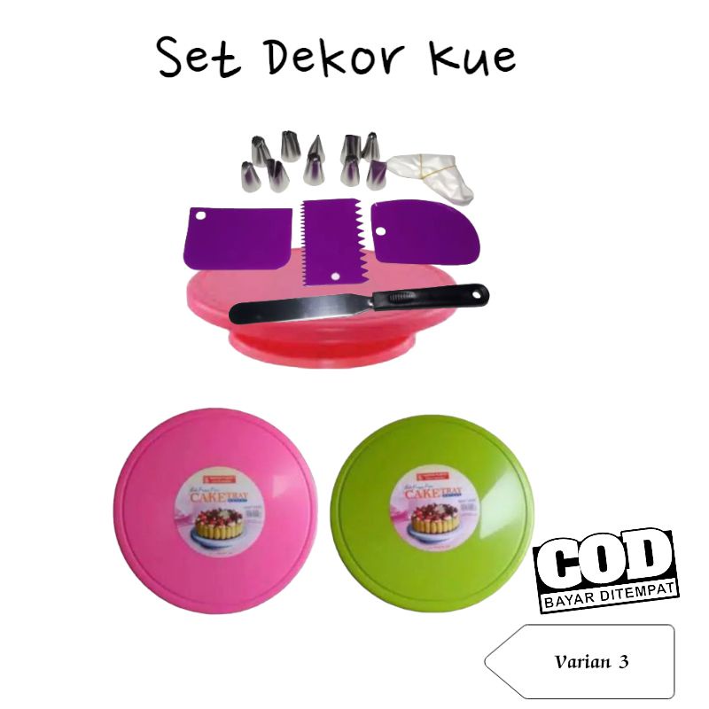 Paket dekorasi cake / ulang tahun / Paket hemat / Set Dekor/ Set Dekorasi Kue Ulang Tahun Pernikahan Alat &amp; Dekorasi Kue / Set Dekorasi kue tart / Baking Pan