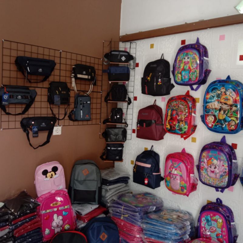 Promo spesial tas dapat 5 pcs harga murah tas ransel mickey mouse/Totebag/tas hp/waistbag/selempang grosir