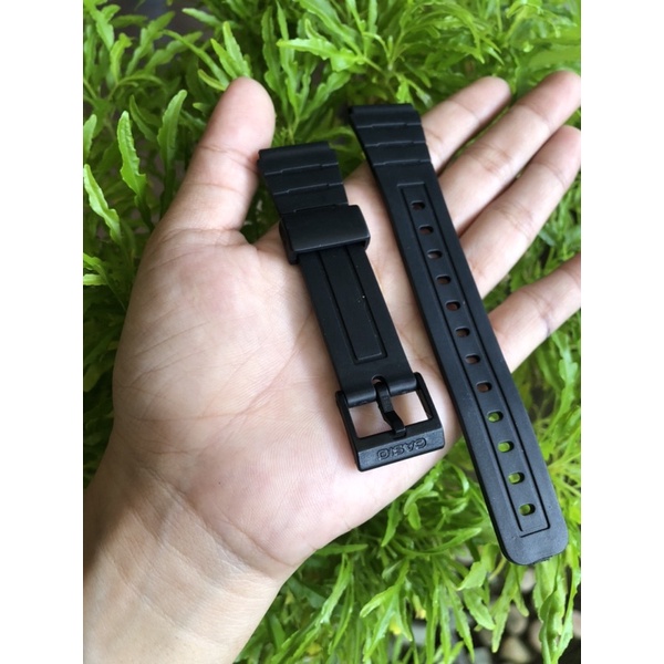 STRAP TALI GELANG JAM TANGAN  CASIO F-91W f-91w (gesper hitam ada tulisan casio) BERKUALITAS ORIGINAL