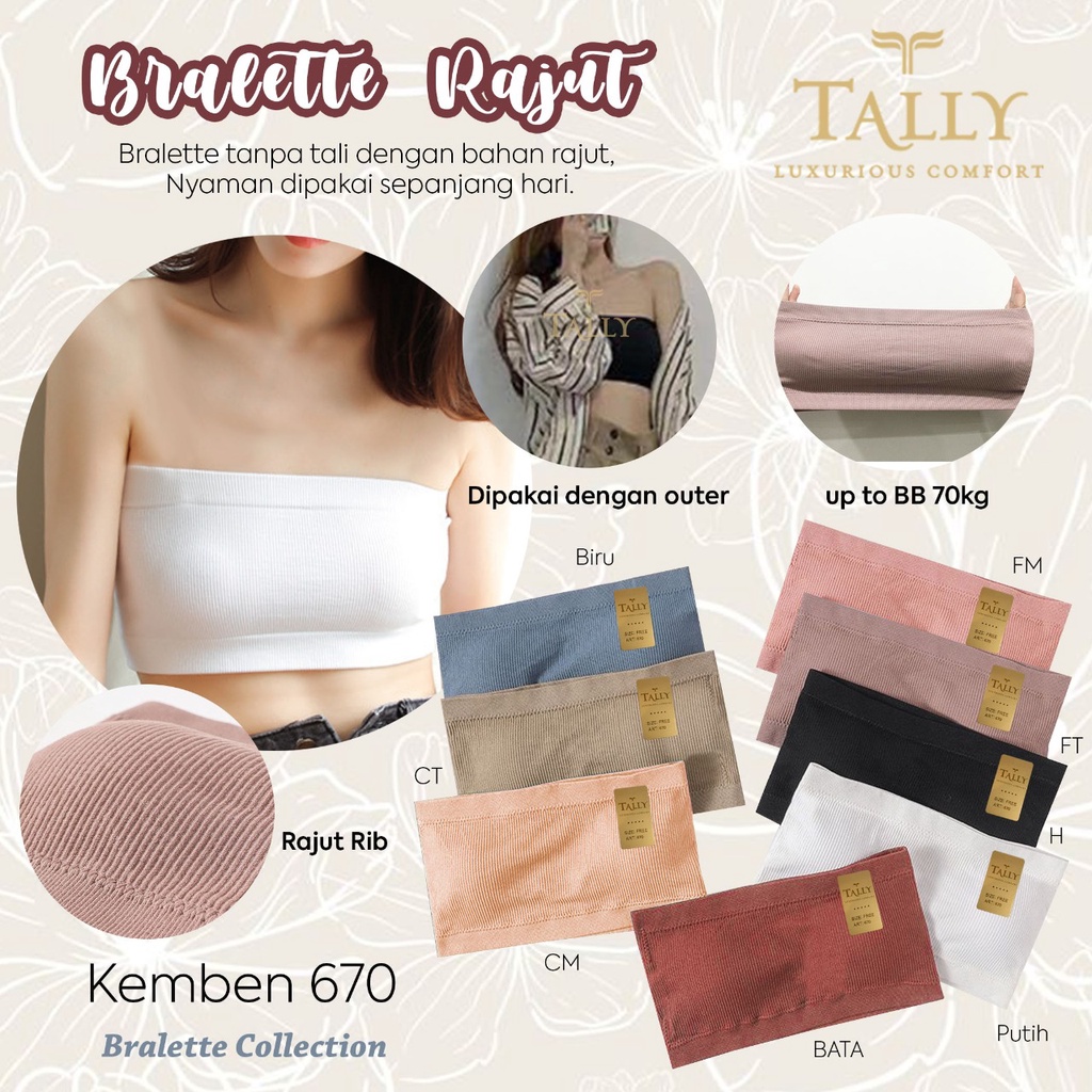 Bralette Kemben Tally 670 Rajut Busa Pendek |jytp