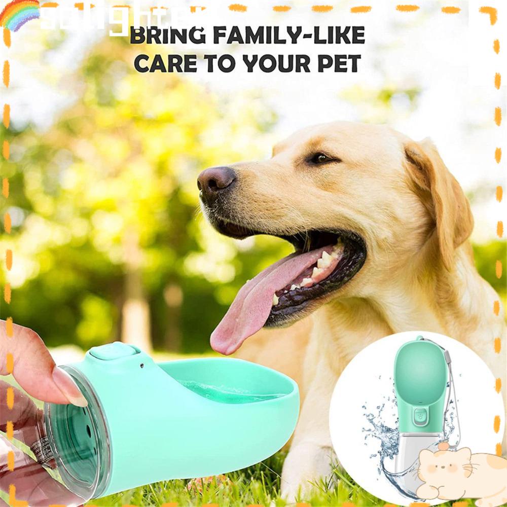 Solighter Dog Water Bottle Portable Pet Feeder Dispenser Minum Air Genggam