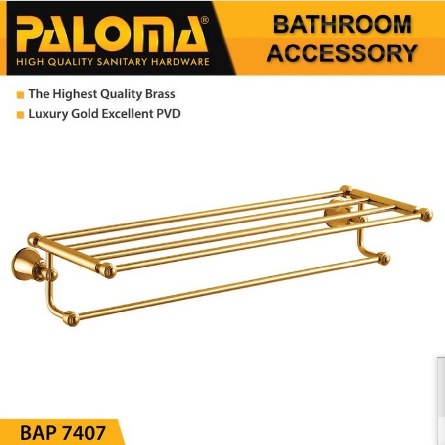 Gantungan Rak Handuk Towel Shelf Luxury GOLD PALOMA BAP7407