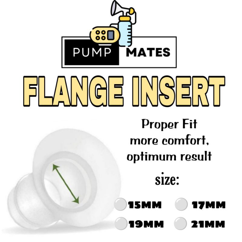 Pump Mates FLANGE INSERT Selipan untuk mengecilkan ukuran corong Pompa ASI