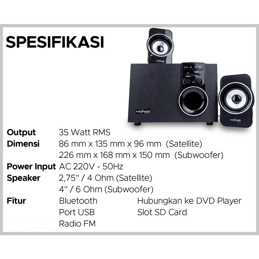 Speaker Advance M180BT / Speaker Bluetooth Portable / SPEAKER ADVANCE