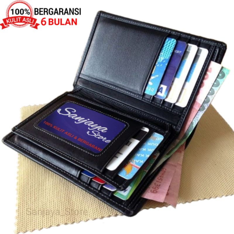 Dompet Kulit Pria 3/4 ORIGINAL Kulit Sapi Asli Garut