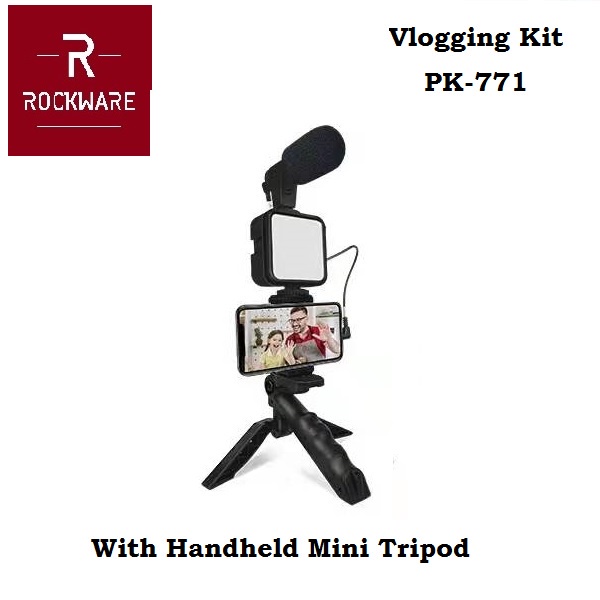 AKN88 - ROCKWARE PK-771 - Paket Vlogging Set Video Recording Livestreaming Kit