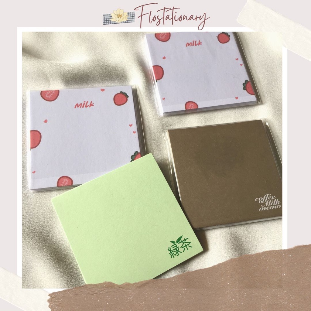 

[FS] Paper Journal Material / Memo Catatan Kecil Motif Polos Simple Bambu & Ice Cream