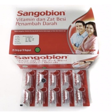 Jual Sangobion Strip 10 Tablet ( Multivitamin Penambah Darah ) | Shopee ...