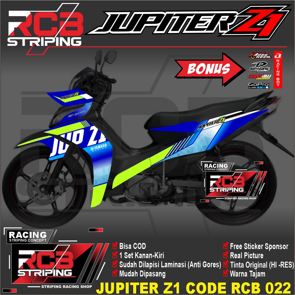 STRIPING VARIASI JUPITER ROBOT/Z1 RACING THAILOOK KEREN TERBARU CODE RCB 022