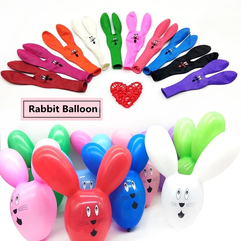 [Harga Grosir] 1PC Warna Acak Paskah Kelinci Balon Lucu Raksasa Telinga Kelinci Multicolor Tiup Menebal Lateks Ballon Pesta Nikmat Untuk Anak Dekorasi Rumah