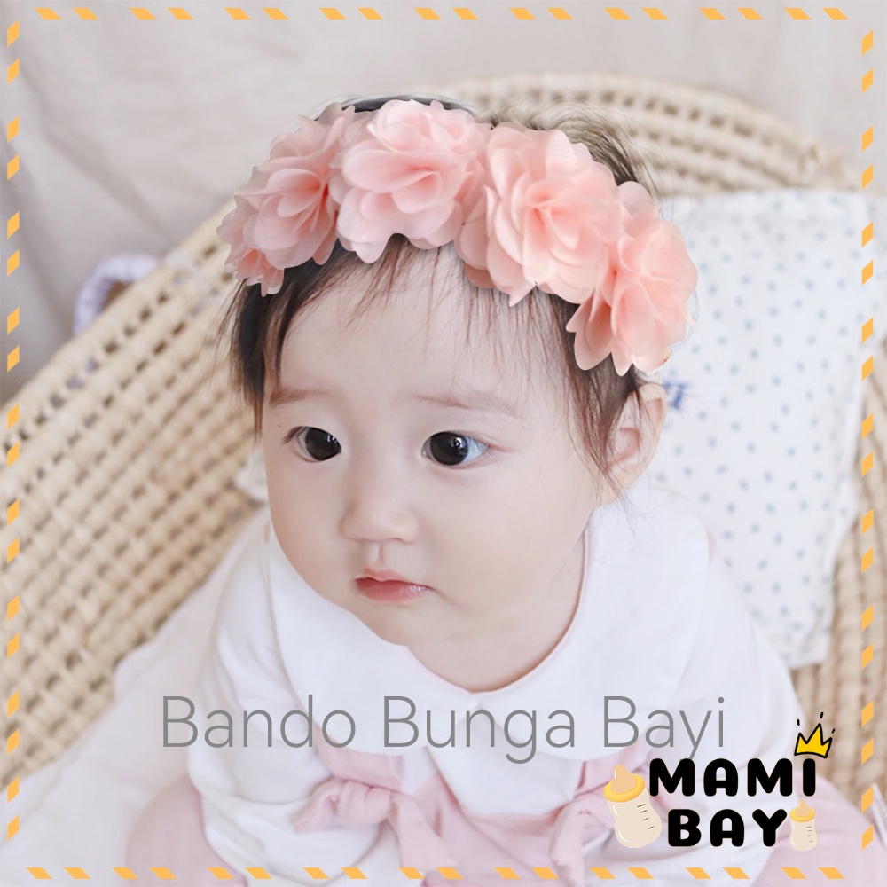 OKEYI Baby Bandana/Bando Bayi/Headband Bayi Perempuan Bunga Lucu