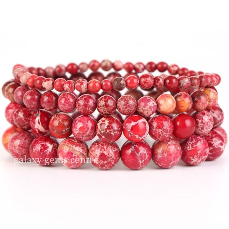 Gelang Batu Akik Pirus Merah Original Stone
