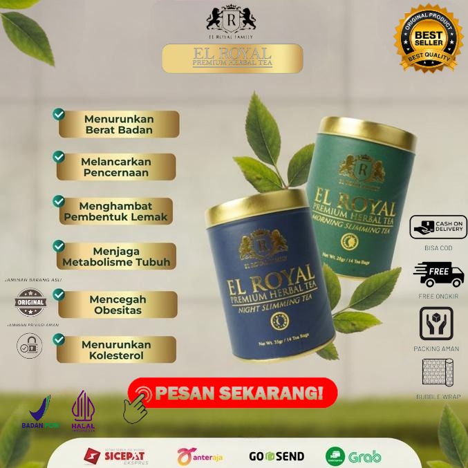 

El Royal Premium Herbal Tea (1 Paket) | 1 Morning Slimming Tea - 1 Night Slimming Tea