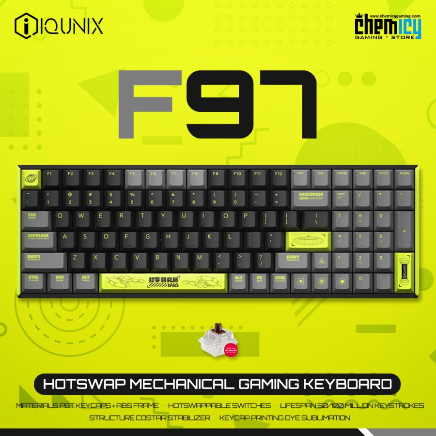 Iqunix F97 Typinglab Wireless RGB Mechanical Gaming Keyboard