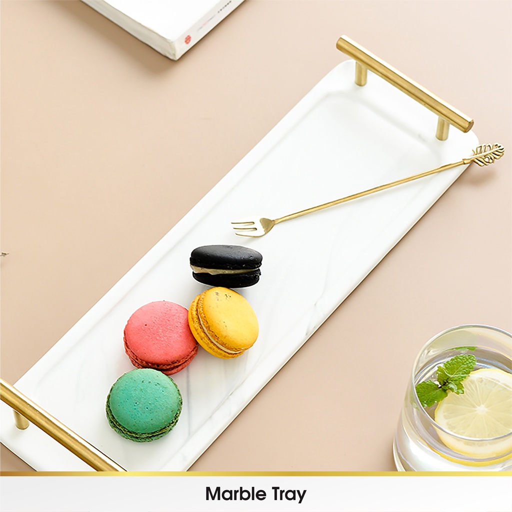 Baki Nampan Keramik Ceramic Nordic Aesthetic Gold Kecil Emas Estetik Saji Hitam Keramik Marble Tray Marmer Antik Putih