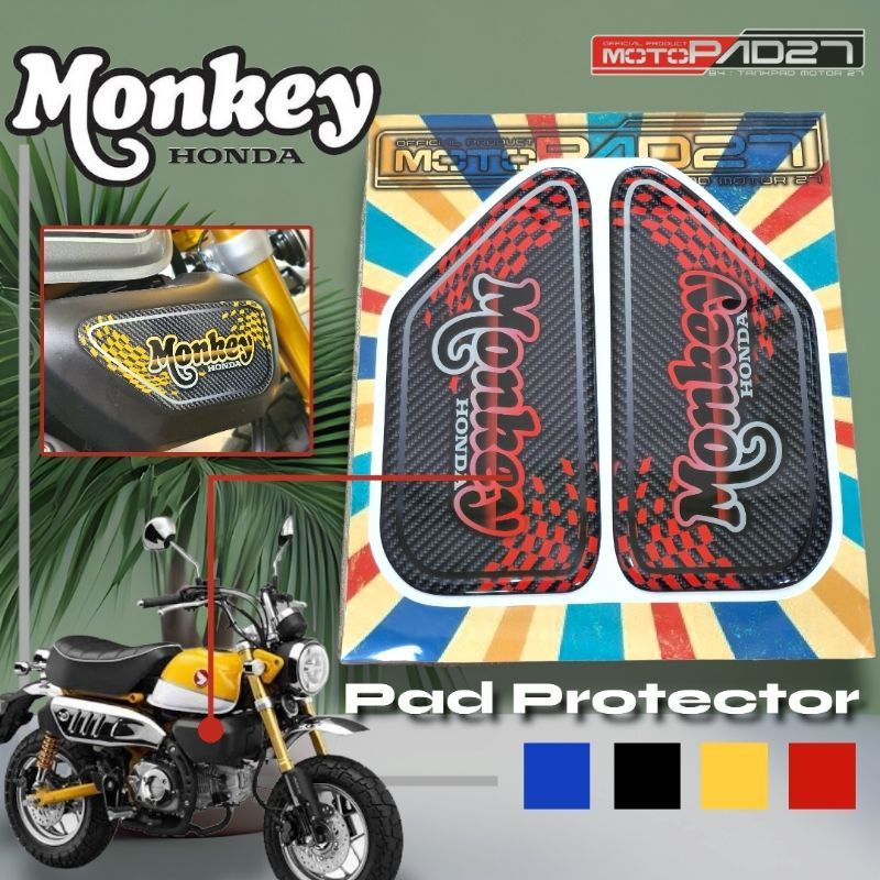 Motopad27 Stiker Honda Monkey 125 Stiker timbul Cover Filter Samping Honda Monkey 125