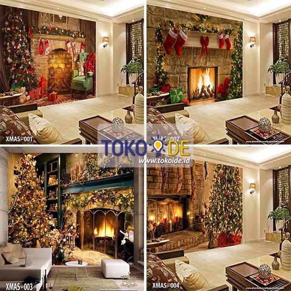 monggo] #Edisi Natal# 3D Wallpaper Custom Motif Natal Perapian