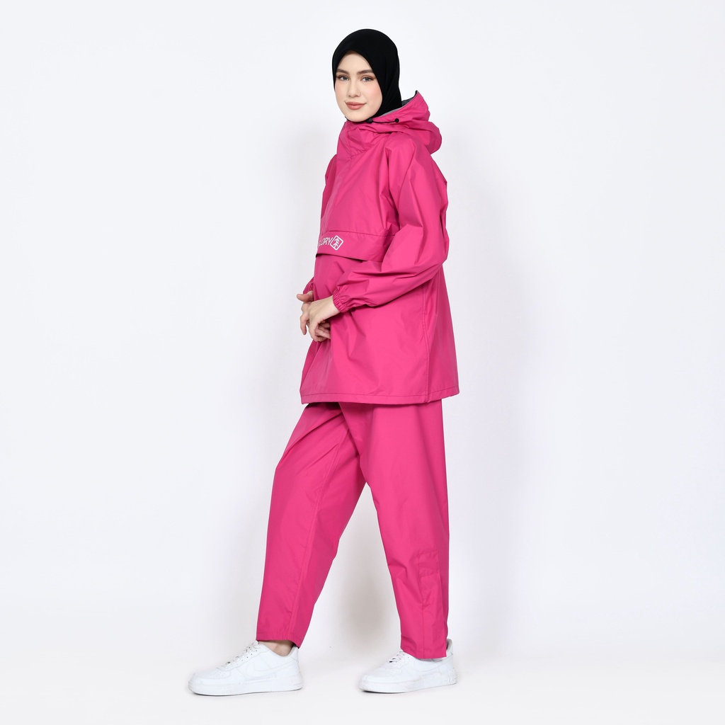 Jas Hujan PEAKGLORY Jas Hujan Pria Wanita Dewasa Anti Air Bahan Import Raincoat Saku Kangguru