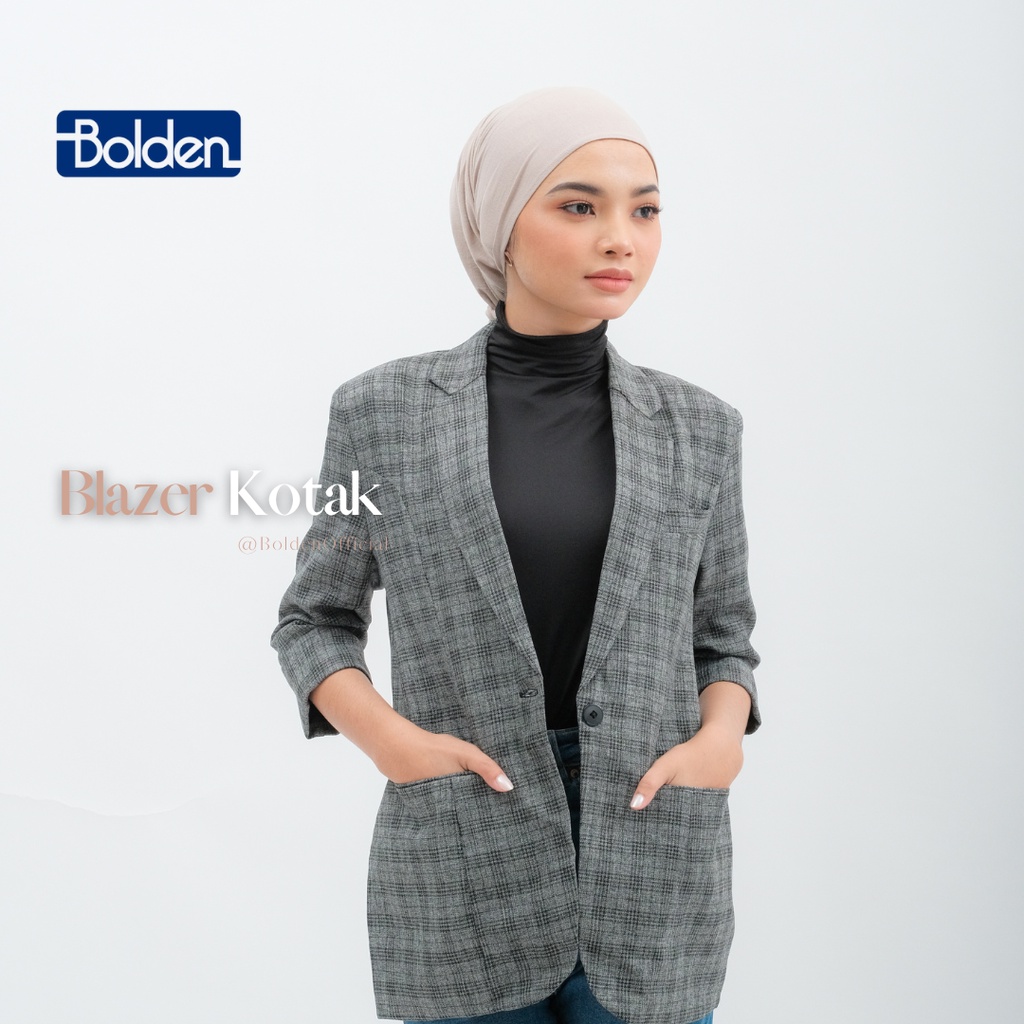 BLAZER WANITA TARTAN - BLAZER WANITA MODIST - B7- BLD