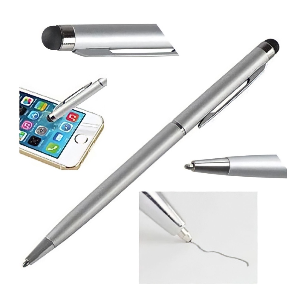 STYLUS PEN 2IN1 HANDPHONE SENSITIVE TOUCH SCREEN / STYLUS PEN IPAD IOS ANDROID TABLET / PULPEN BALLPOINT STYLUS PENA AH027 - ACS