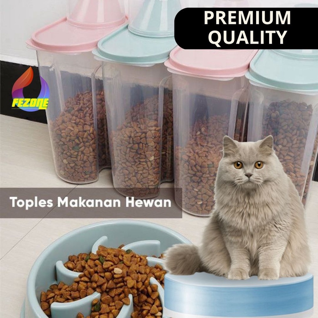 Toples Tempat Penyimpanan Makanan Kucing Cats Multifungsi FEZONE