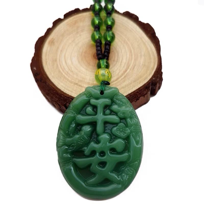Kalung Giok Kesehatan Asli Pria Wanita Batu Giok Import Model Shio