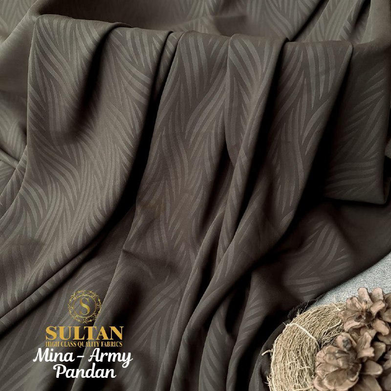 50CM EMBOS PANDAN MINA  ARMY ANTI UV KAIN ABAYA SULTAN