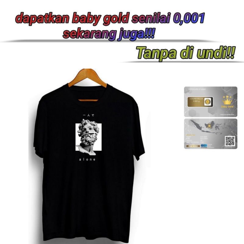 [Bisa COD] Bisa custom Kaos Distro Alone Sablon Premium  / Kaos Cewe Dan Cowo / Kaos Distro Sablon K