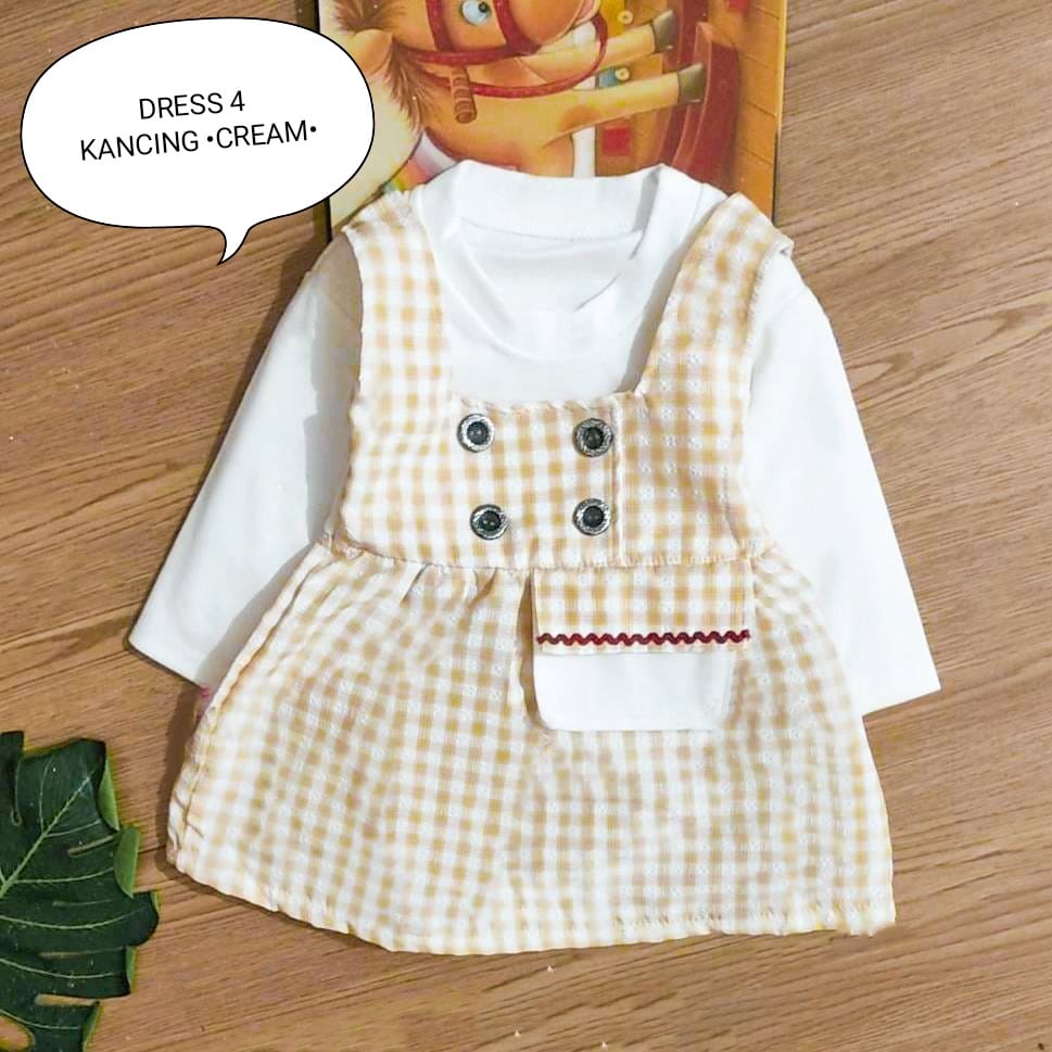 Dress Bayi Perempuan - Baju Anak Cewek Lucu Cute Usia 0-6 Bulan Motif Love Be Mine Dan Rabbit Line