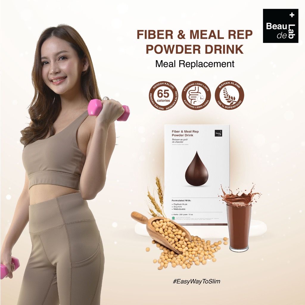 Beaudelab Coklat Fiber Drink Minuman Pengganti Makanan