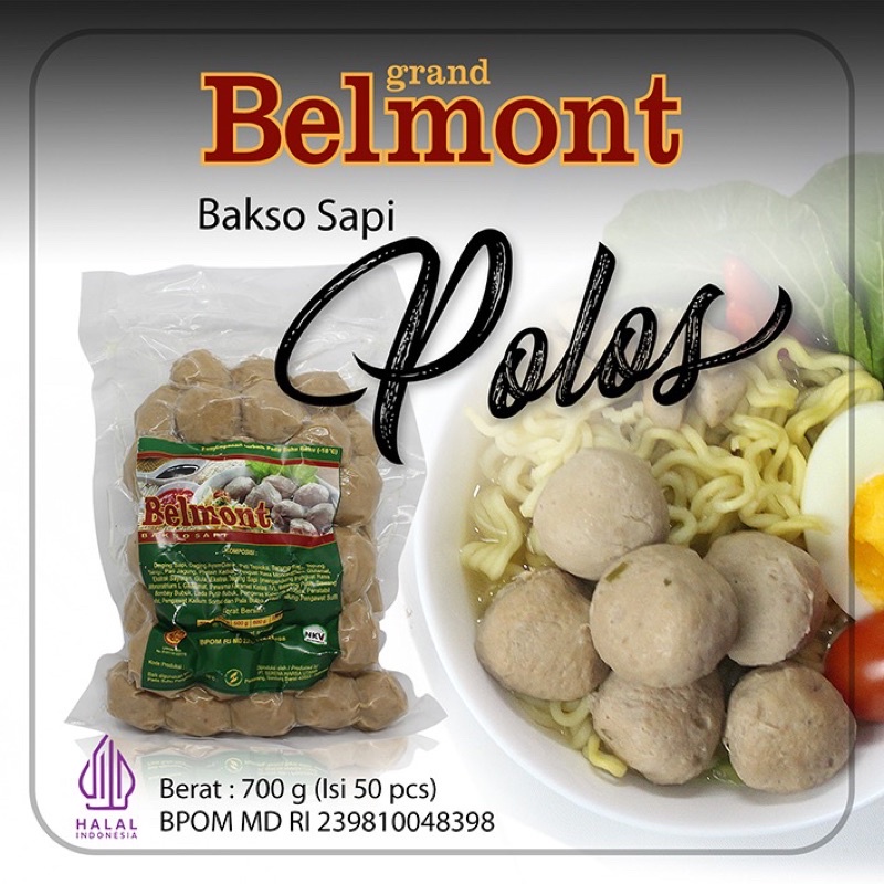 

Bakso Belmont sapi halus isi 50 butir/700gram